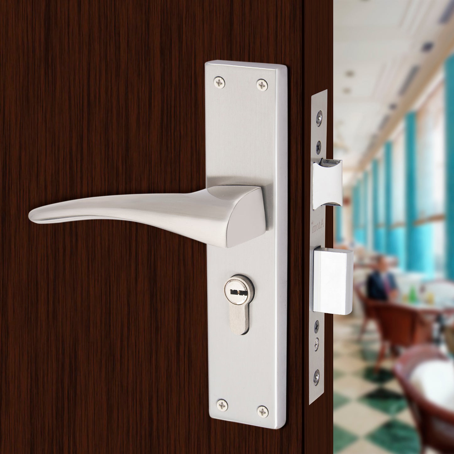 Heavy Duty Aluminium Mortise Door Lock, Silver Satin Finish (8 inch) (AL-62)