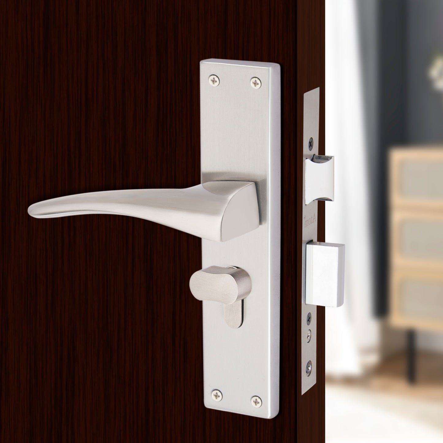 Heavy Duty Aluminium Mortise Door Lock, Silver Satin Finish (8 inch) (AL-62)