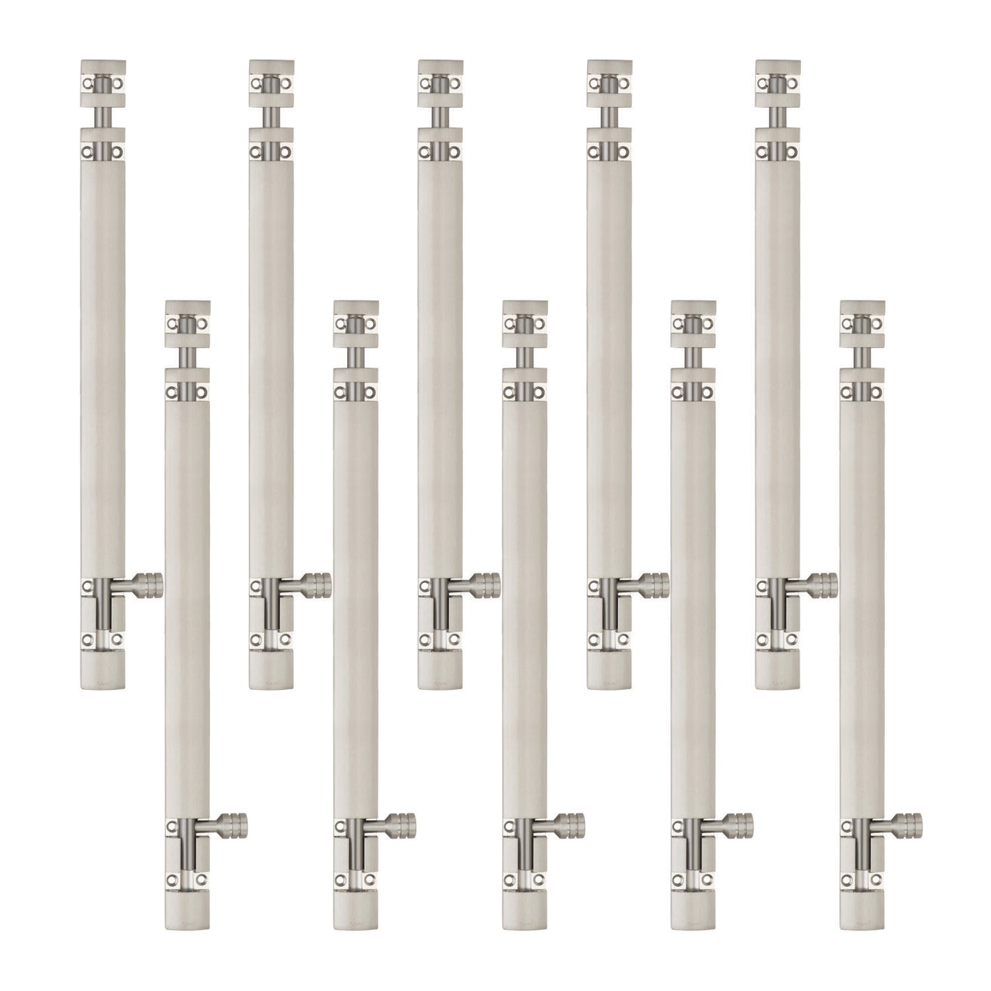 Aluminium Tower Bolt and Steel Rod, Brass Antique Finish, Black, Rose Gold & Silver Satin (Pack of 6) (TB002)