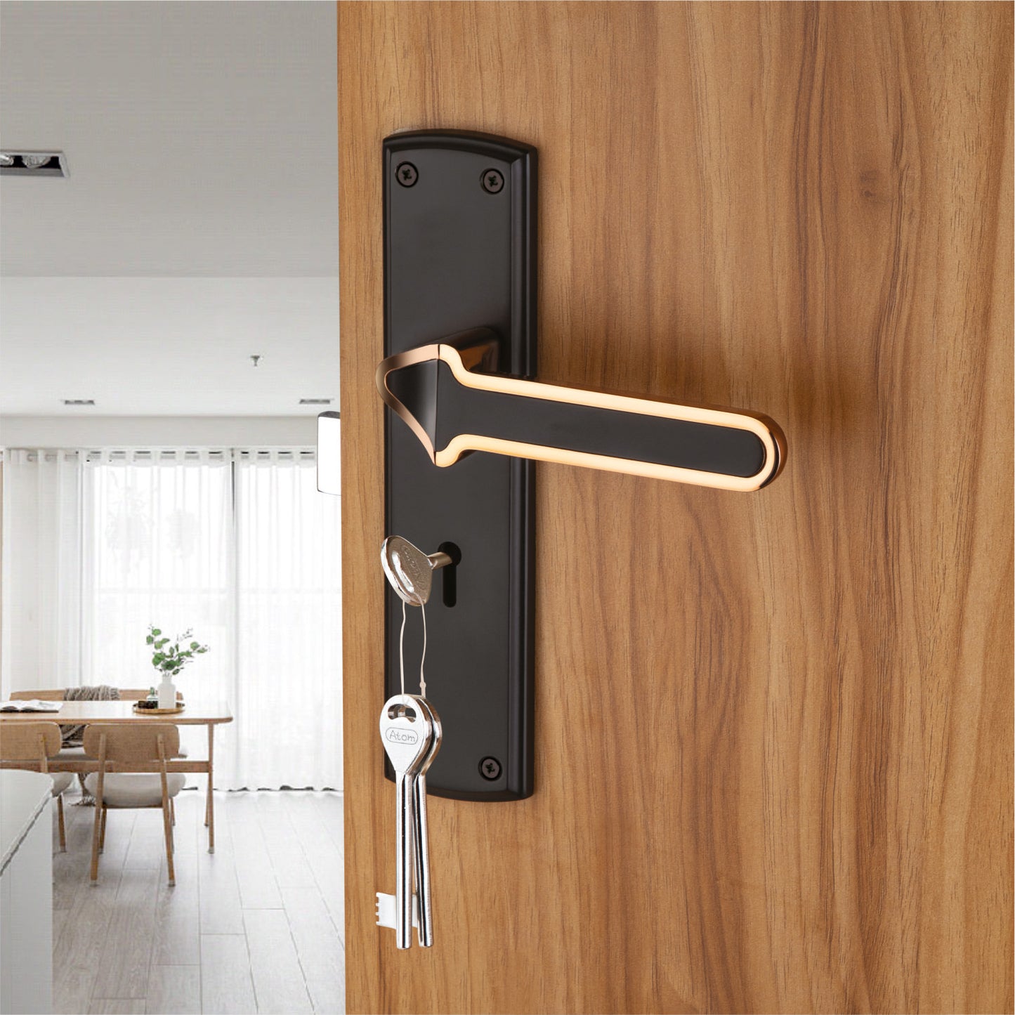 Heavy Duty Zinc Mortise Door Lock, Coca Black Finish (8 inch) (O70)