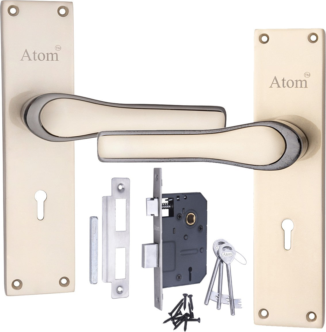 Heavy Duty Zinc Mortise Door Lock, Finish Satin Black (8 inch) (O-43)