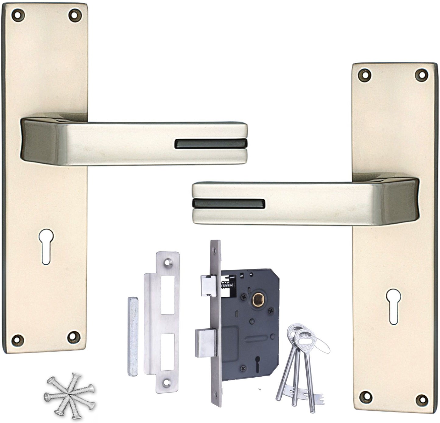 Heavy Duty Zinc Mortise Door Lock, Finish Satin Black (8 inch) (Office O-44)
