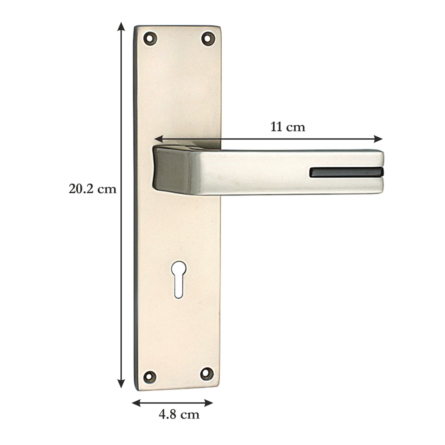 Heavy Duty Zinc Mortise Door Lock, Finish Satin Black (8 inch) (Office O-44)