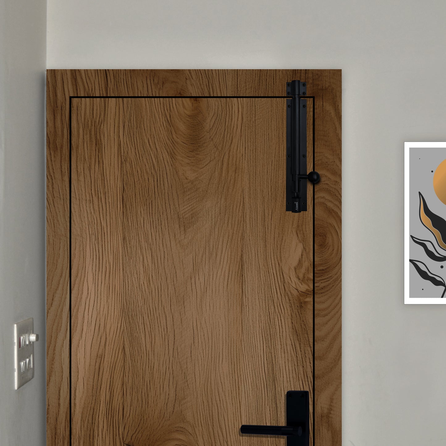Aluminium Tower Bolt, Black Matt Finish (TB001)