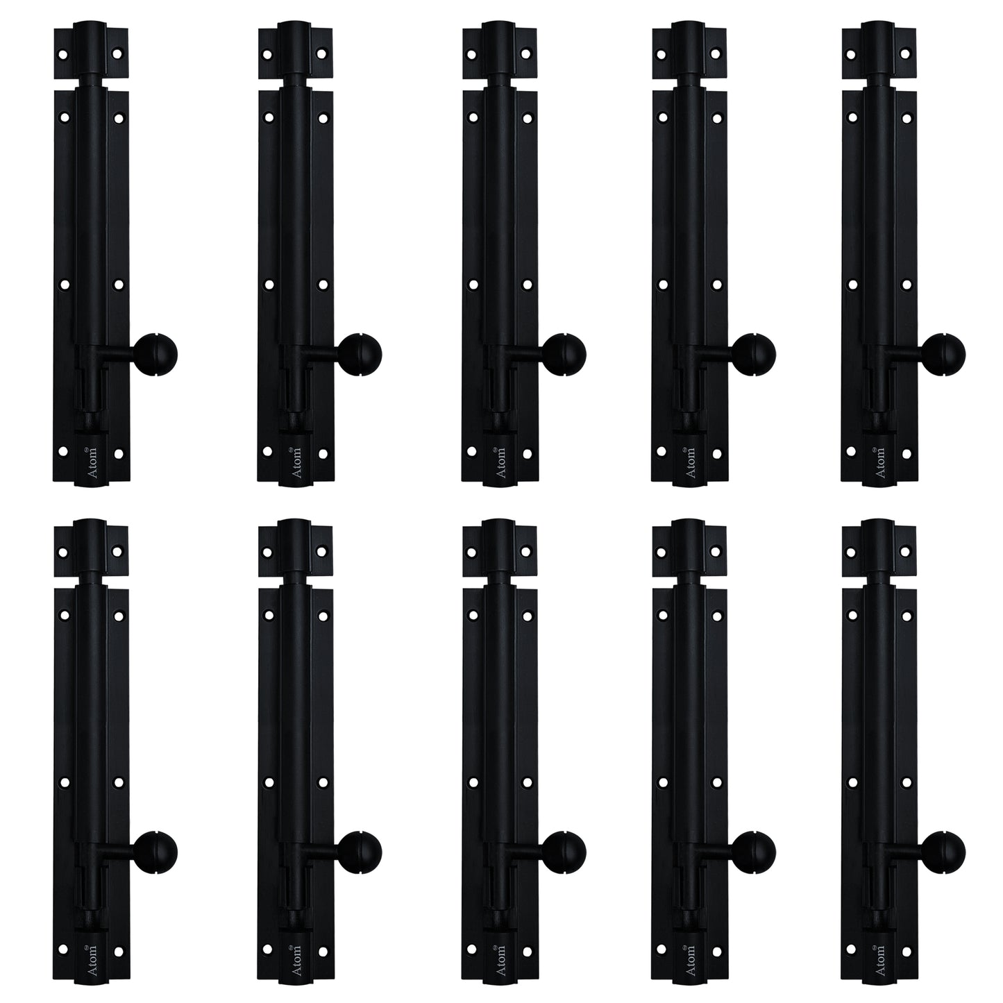 Aluminium Tower Bolt, Black Matt Finish (TB001)