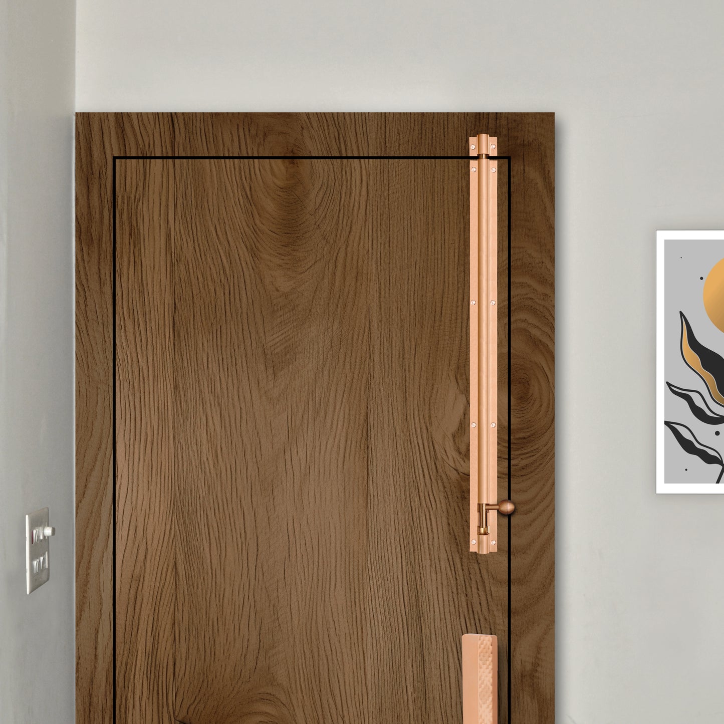 Aluminium Tower Bolt, Rose Gold Matt Finish (TB001)