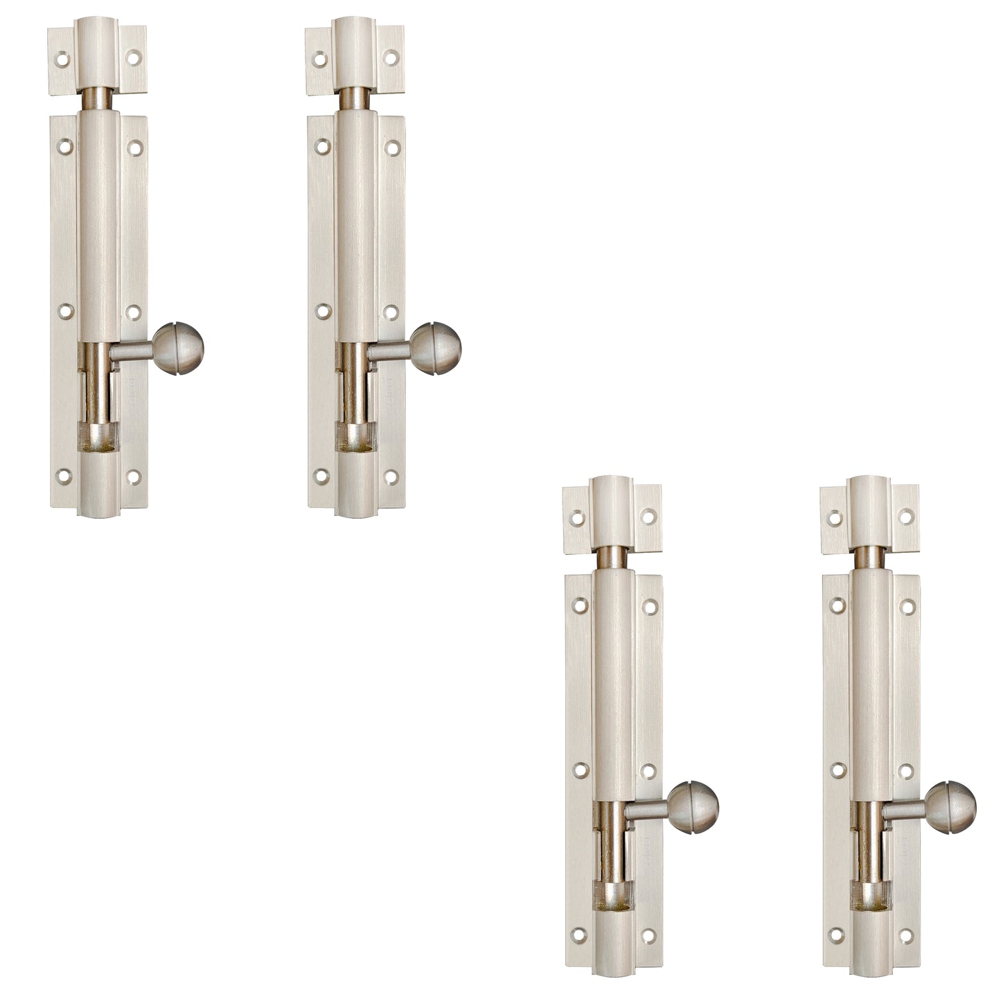 Aluminium Tower Bolt, Silver Satin Finish (TB001)