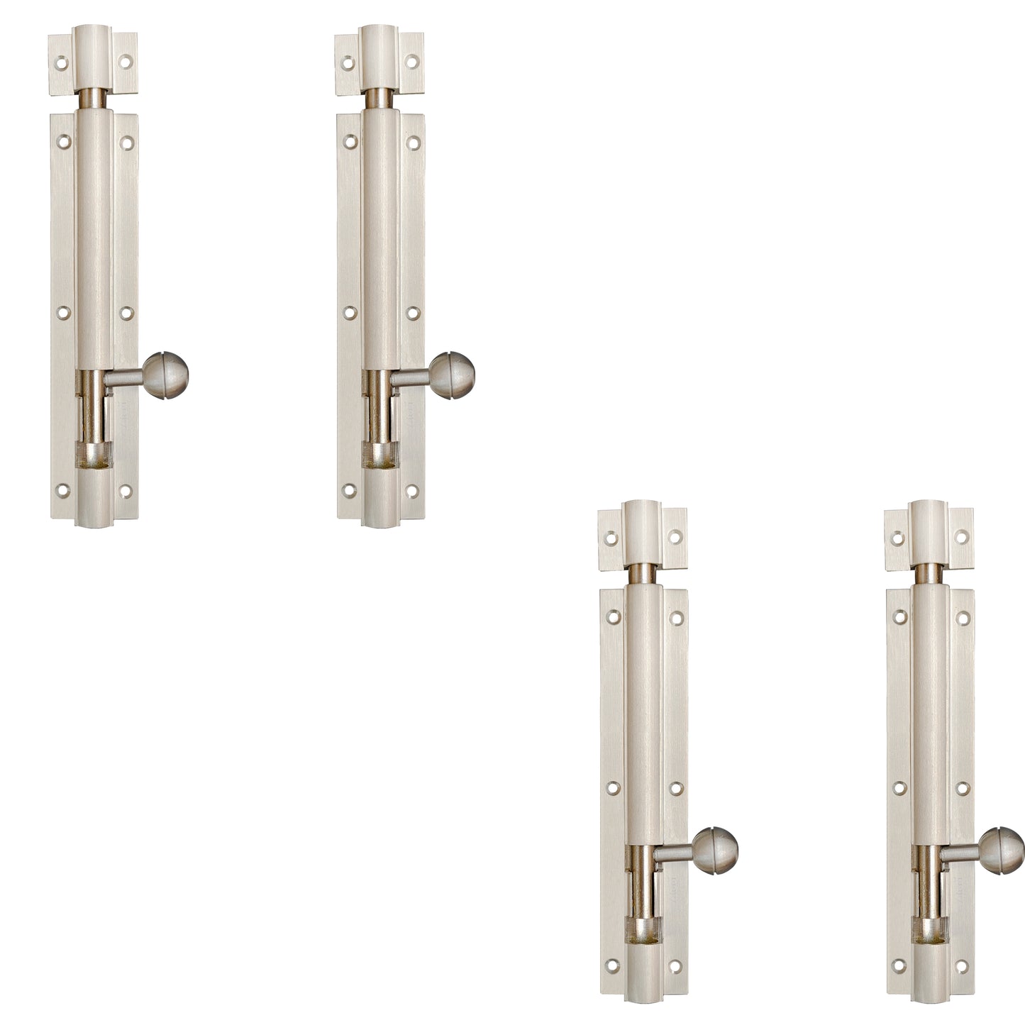 Aluminium Tower Bolt, Silver Satin Finish (TB001)