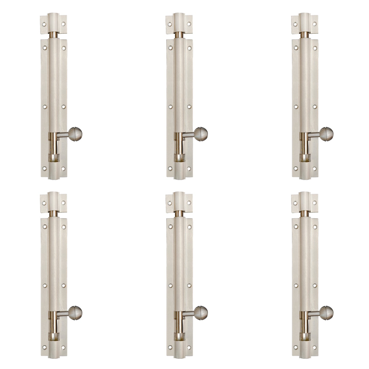 Aluminium Tower Bolt, Silver Satin Finish (TB001)
