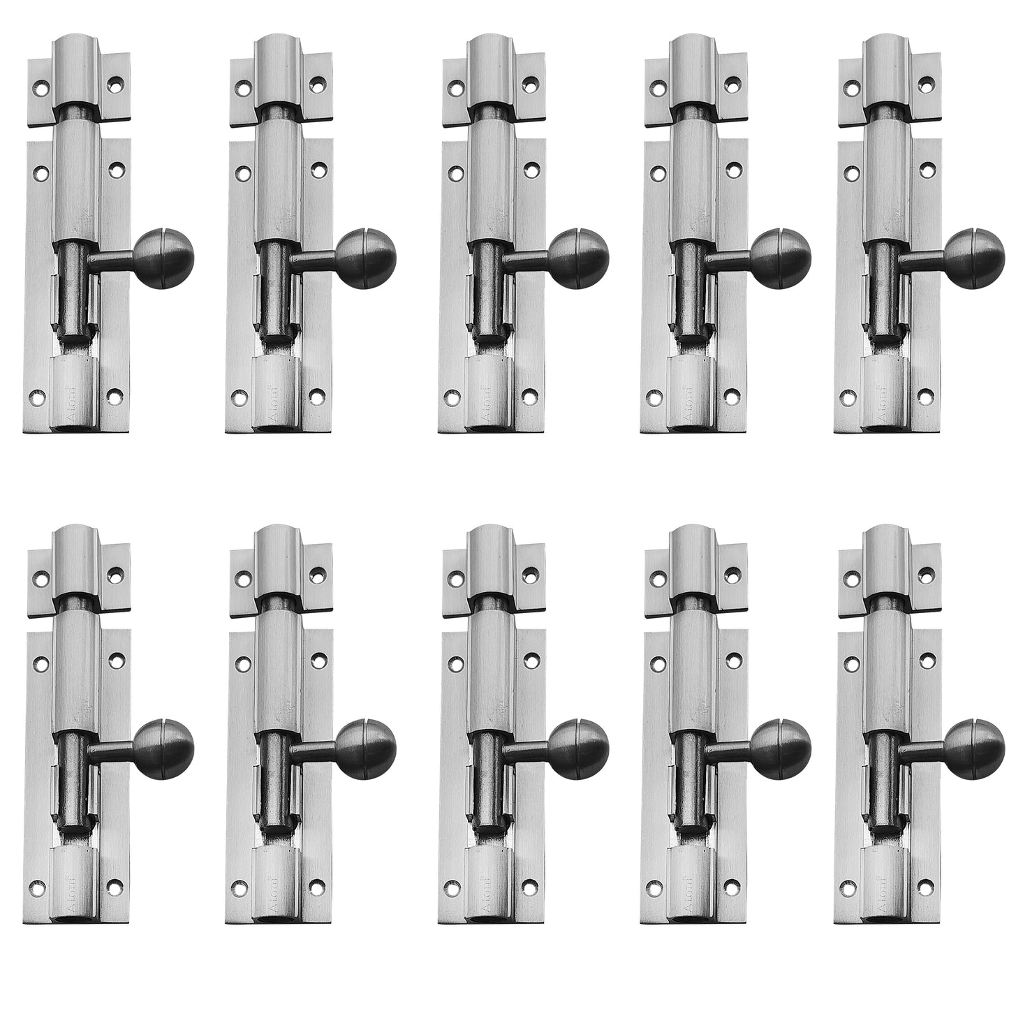 Aluminium Tower Bolt, Silver Satin Finish (TB001)