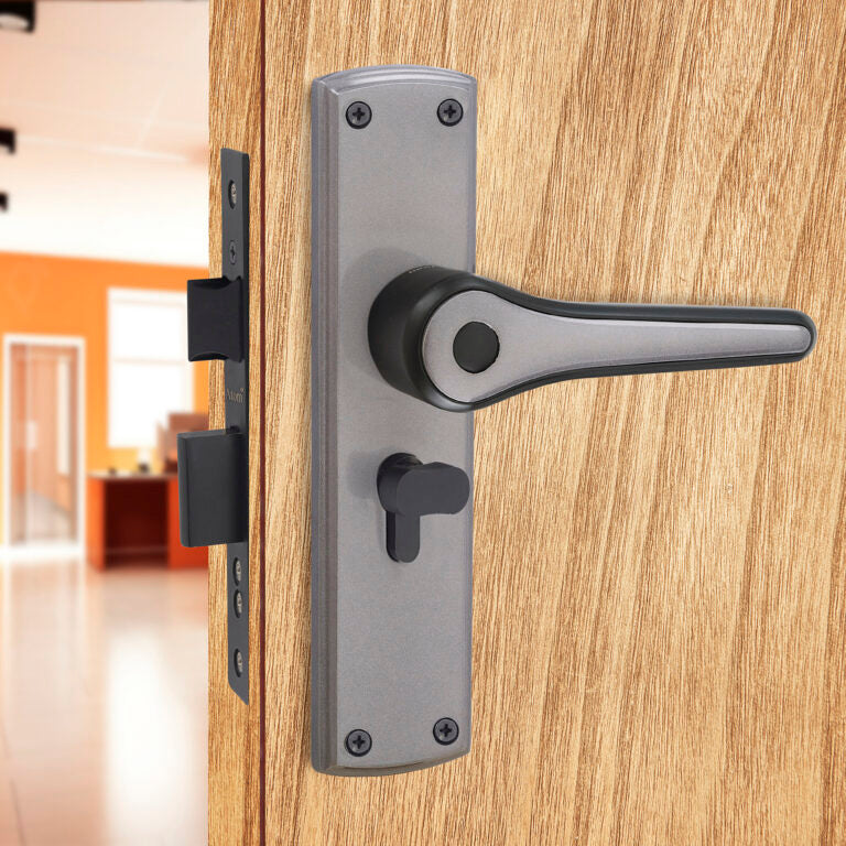 Heavy Duty Zinc Mortise Door Lock, Black Gray Finish (8 inch) (O66)