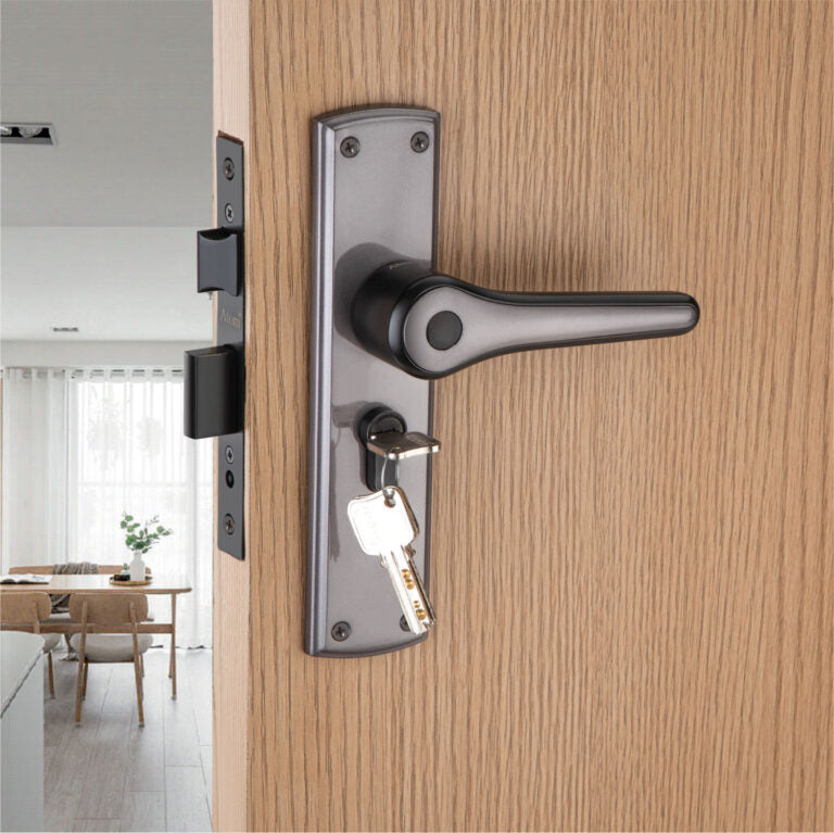 Heavy Duty Zinc Mortise Door Lock, Black Gray Finish (8 inch) (O66)