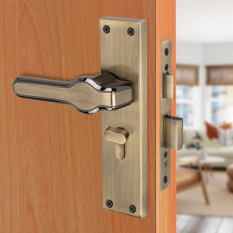 Heavy Duty Zinc Mortise Door Lock, Brass Antique Finish (8 inch) (O67)