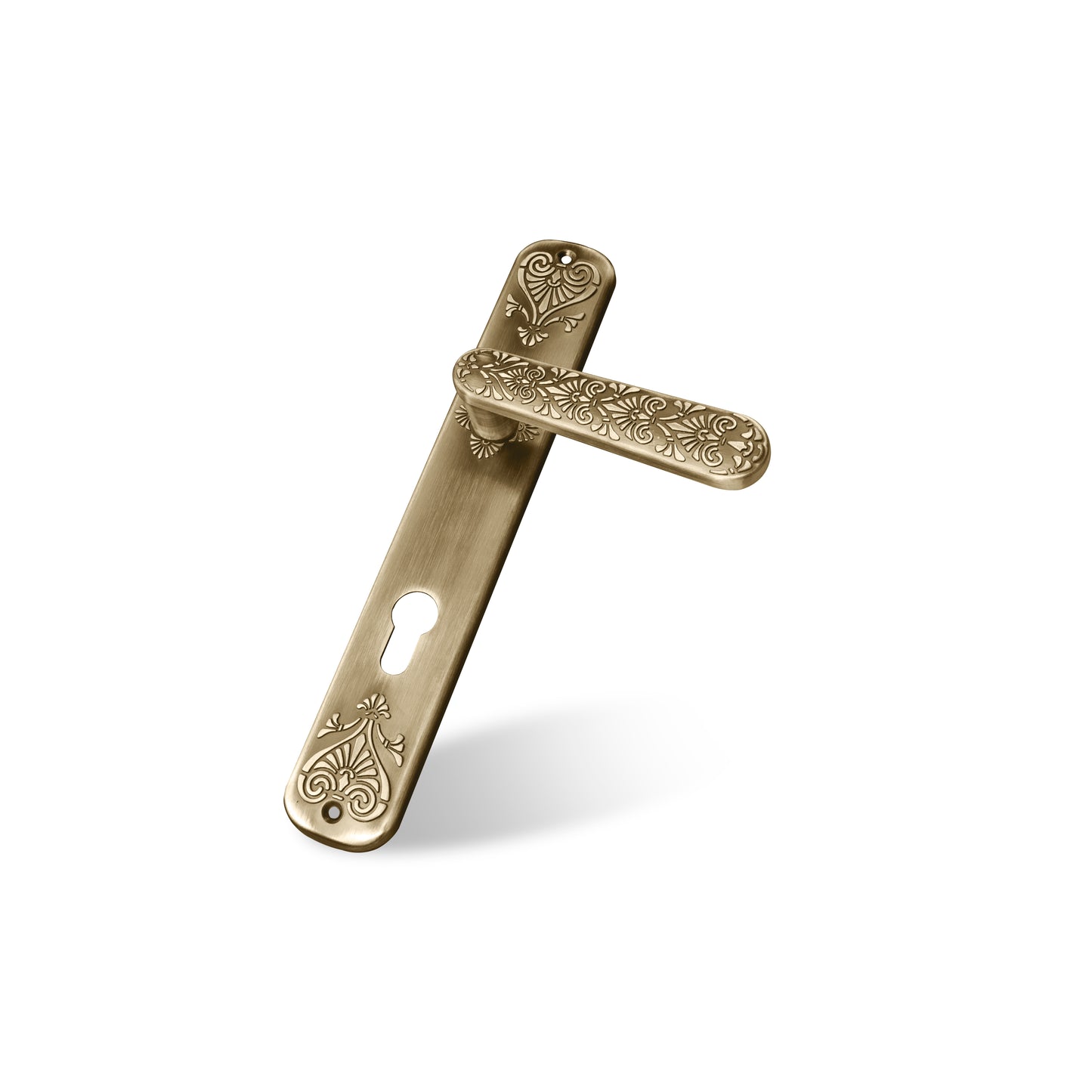 Triveni 10.5 Inch Mortise Handle Set with Key Lock, Antique Finish Zinc Door Lock (1 Side Key Operation) (MH-TRI)