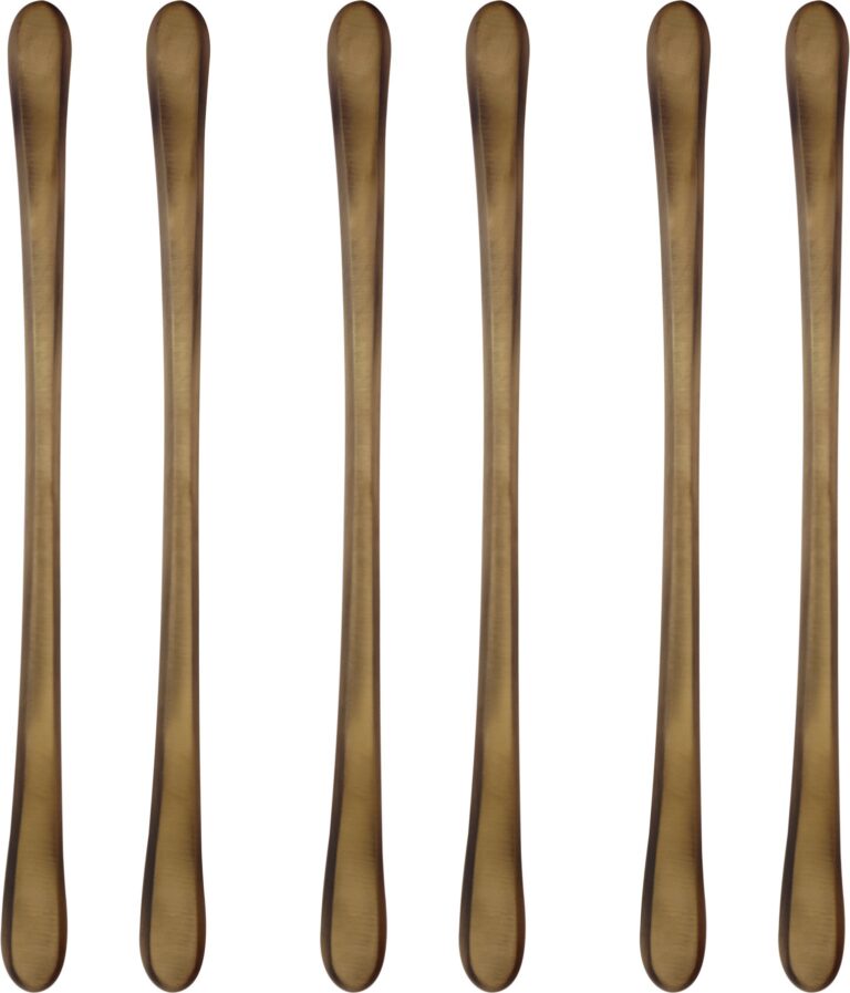 Zinc Cabinet Handle, Finish Black Matt, Brass Antique & CP (6 Pack) (CH548)