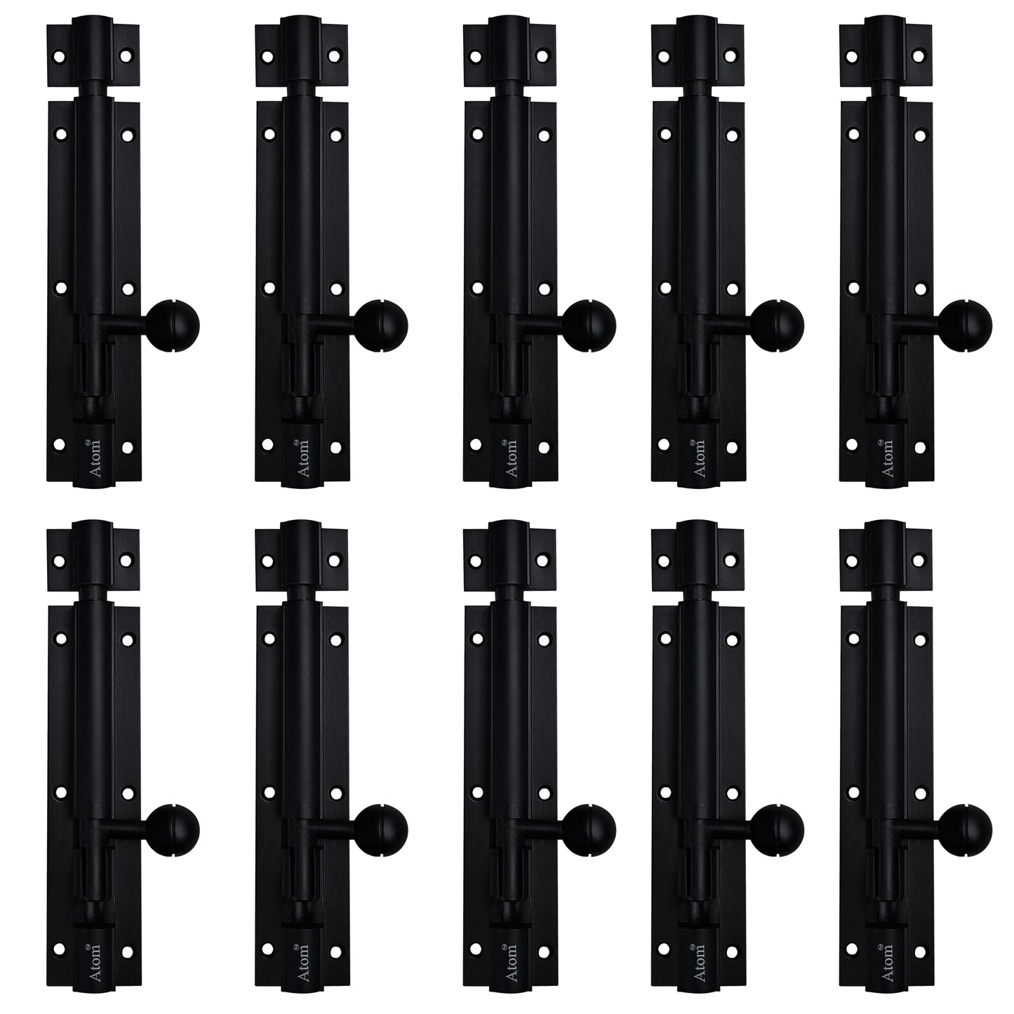 Aluminium Tower Bolt, Black Matt Finish (TB001)