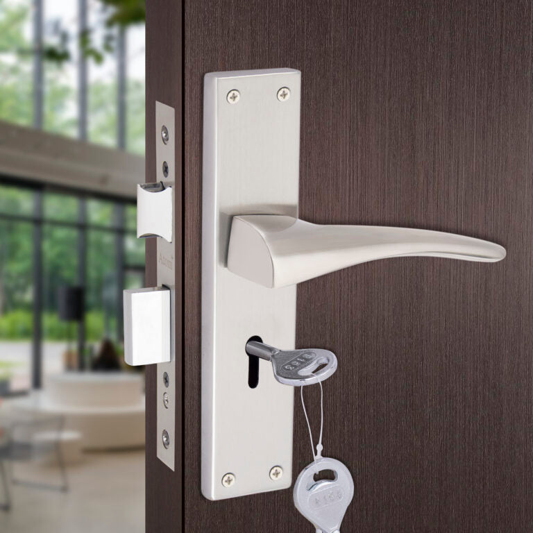 Heavy Duty Aluminium Mortise Door Lock, Silver Satin Finish (8 inch) (AL-62)
