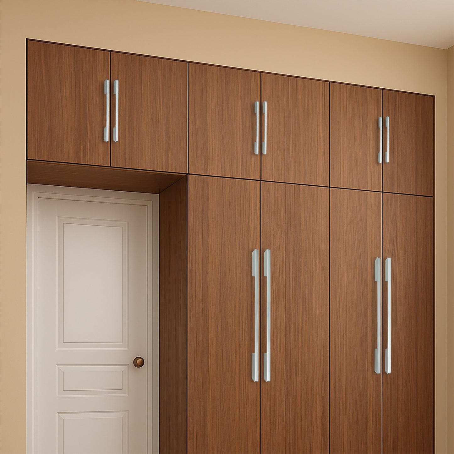 Ruby Aluminium Cabinet Handle, Black Matt & Satin Finish (Pack of 1)