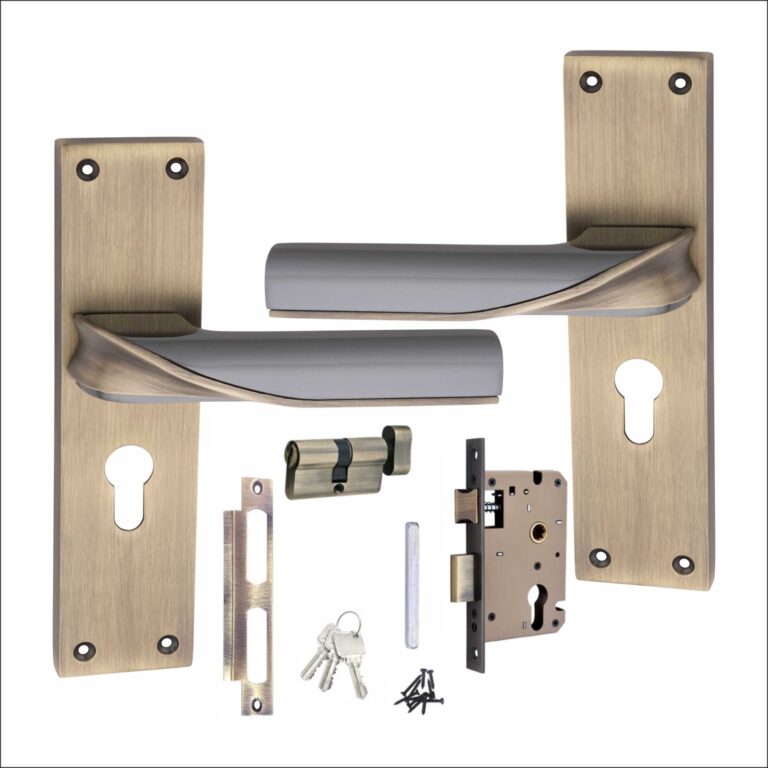 Heavy Duty Zinc Mortise Door Lock, Finish Brass Antique (8 inch) (O-56)
