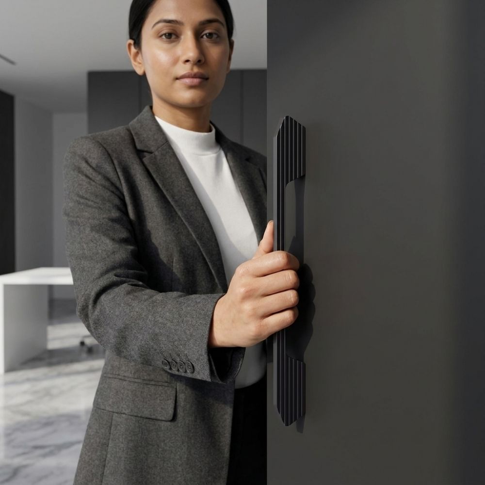 Cabinet Handle CH-OLA Black & Brown Finish | Modern Long Profile Handle