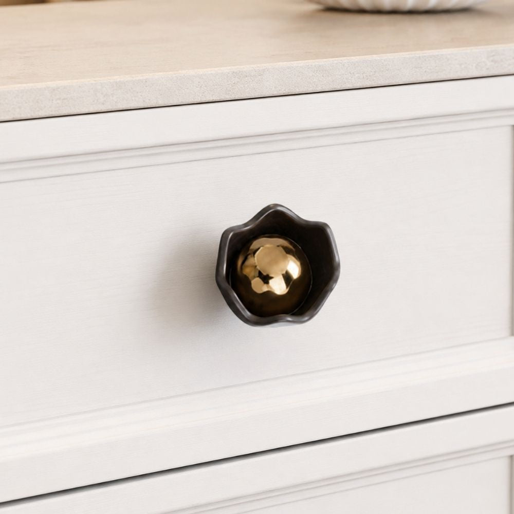 Flower-knob Designer Cabinet Knob | Multi Colour Floral Furniture Knob
