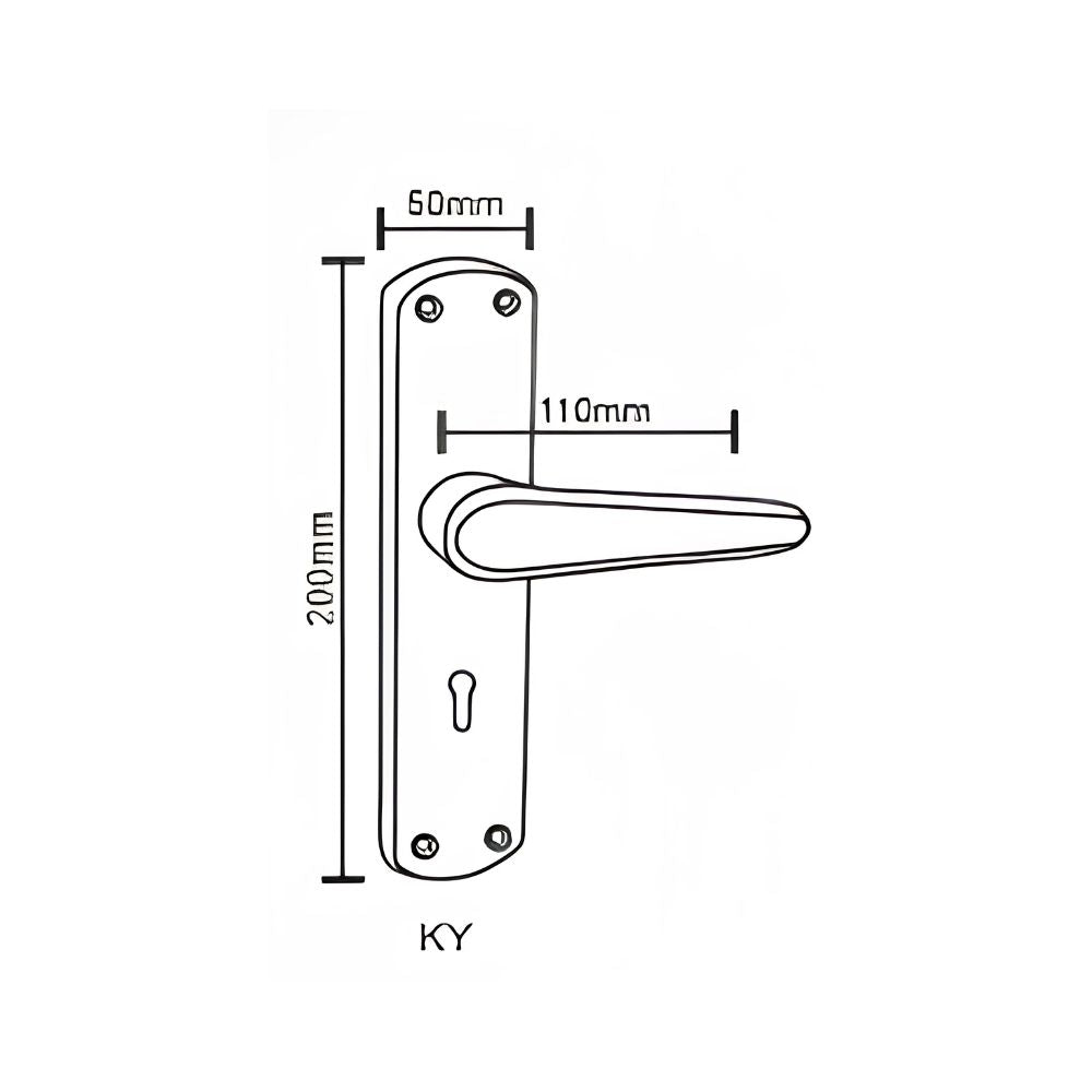 IRON/M.S Series SS/Antique Mortice Handle WIH-808 8 Inch