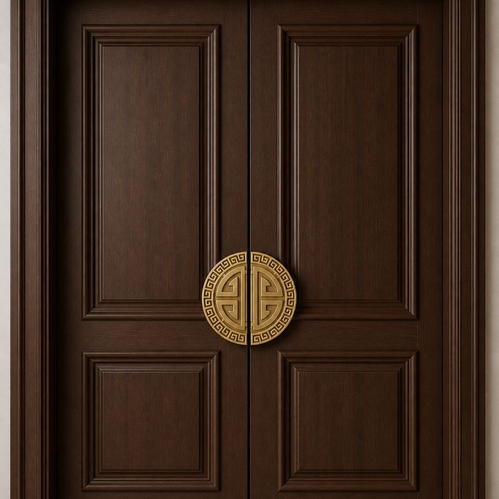 PYRAMID Double Door Pull Handle GOLD Finish 5"