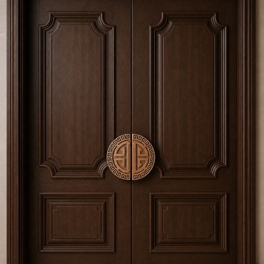 PYRAMID Double Door Pull Handle ROSE GOLD Finish 5"