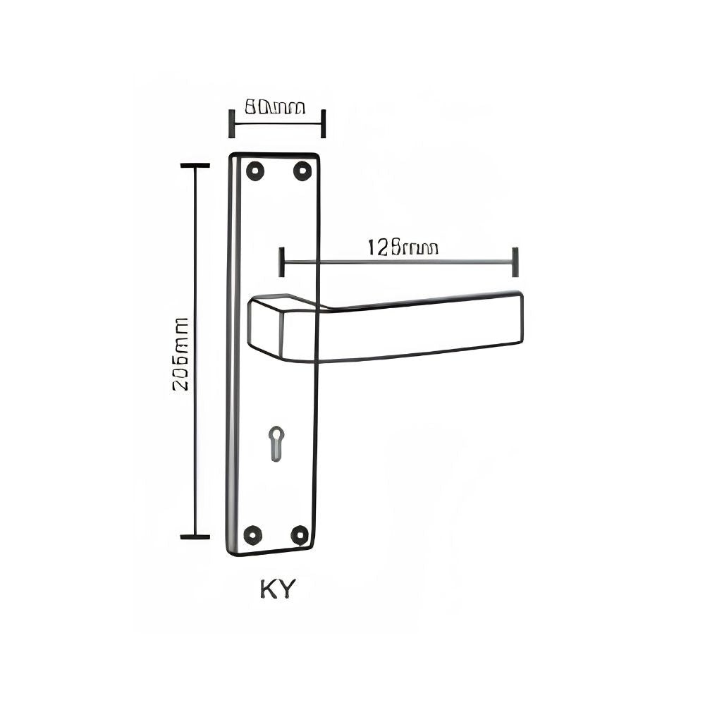 SS/Antique/Black Aluminium Mortice Handle G-18