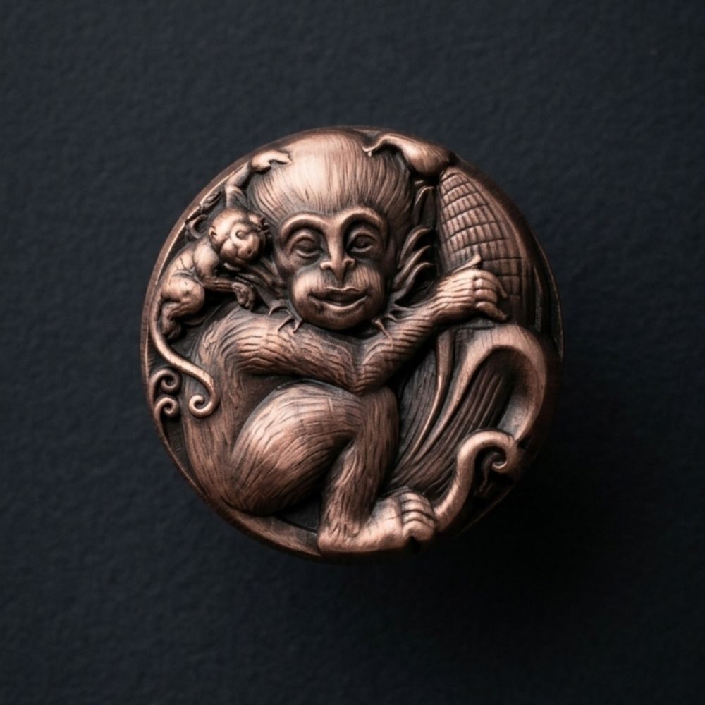 ZK-627 Designer Cabinet Knob | Copper Antique Decorative Furniture Knob