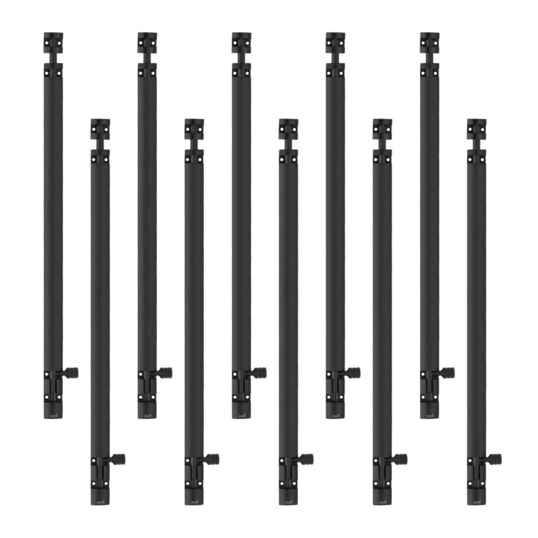 Aluminium Tower Bolt and Steel Rod, Brass Antique Finish, Black, Rose Gold & Silver Satin (Pack of 6) (TB002)