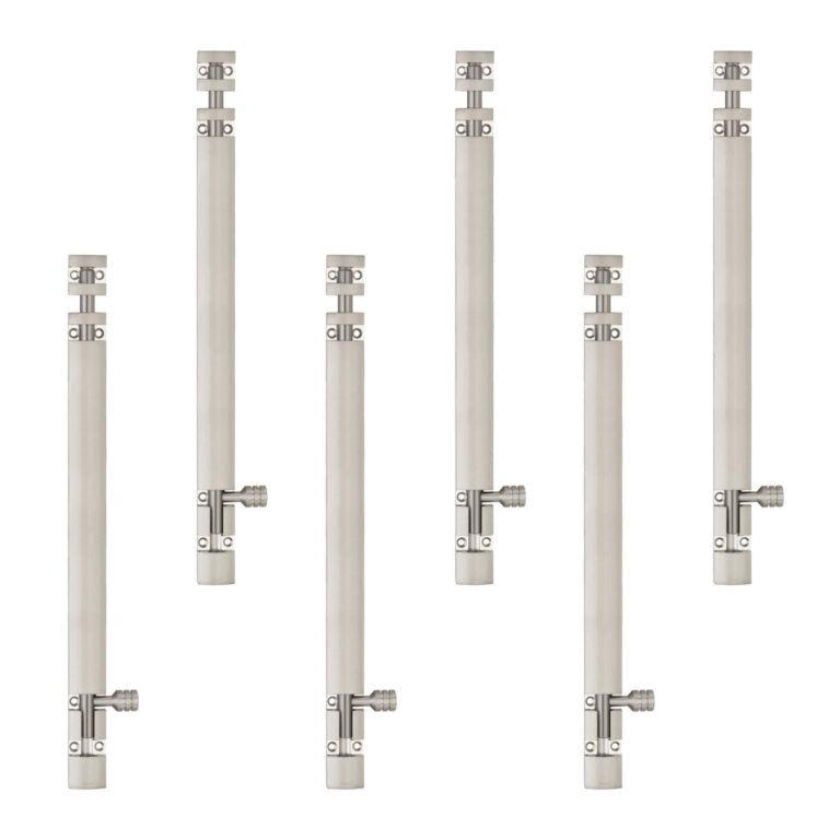 Aluminium Tower Bolt and Steel Rod, Brass Antique Finish, Black, Rose Gold & Silver Satin (Pack of 6) (TB002)