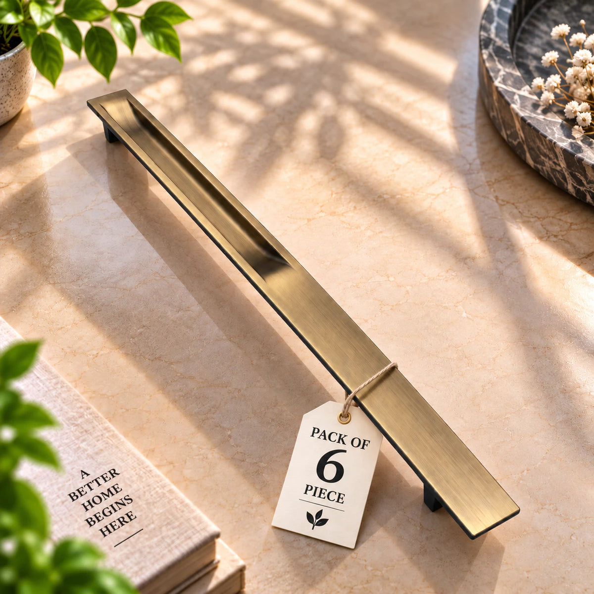 Atom Sliding Council Wardrobe Door Handle | for Drawer Cupboard Almirah Kitchen Cabinet Slider Doors Handles | Brass Antique Finish CH-316