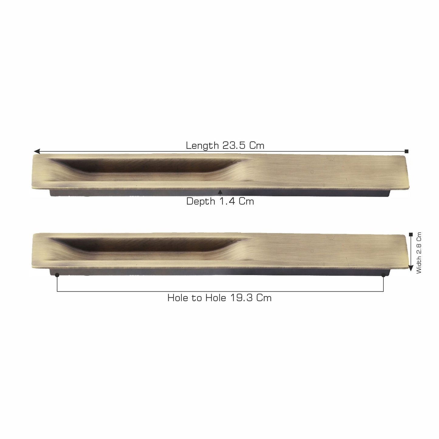 Zinc Cabinet Pull Handle, Brass Antique Finish (316)