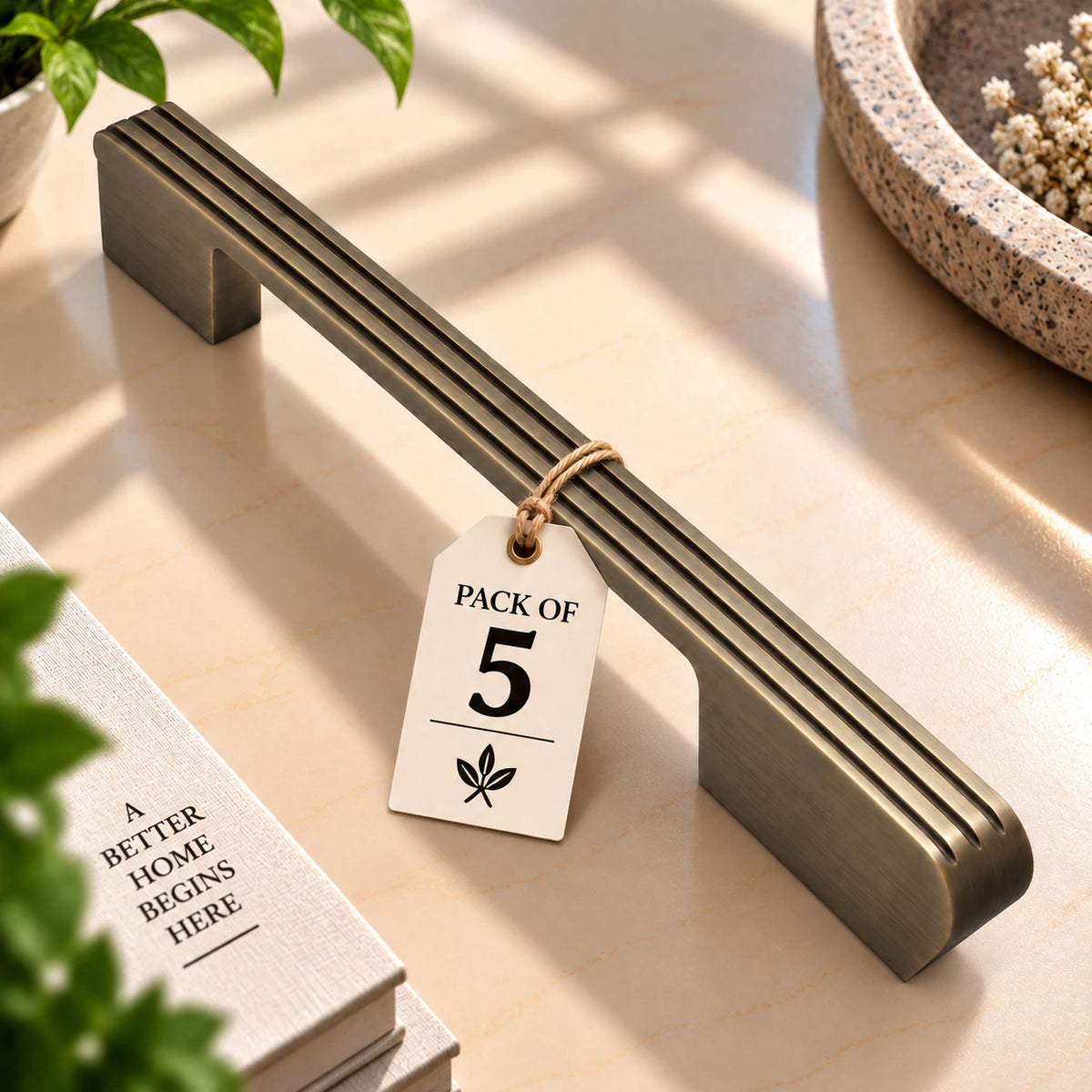 Ruby Aluminium Cabinet Handle, Black Matt & Satin Finish (CH-RUBY)