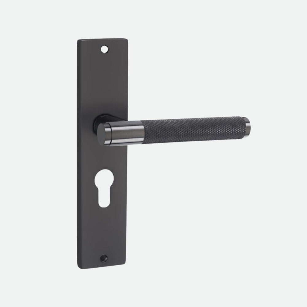 Heavy Duty Brass Mortise Door Lock, Black Finish (8 inch) (AKIRA)