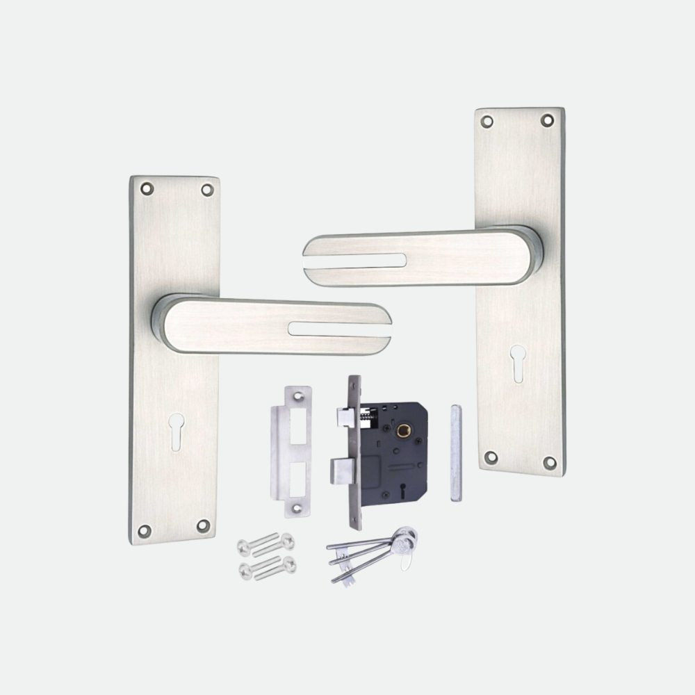 Heavy Duty Zinc Mortise Door Lock, Finish CP Satin (8 inch) (Office O-48)
