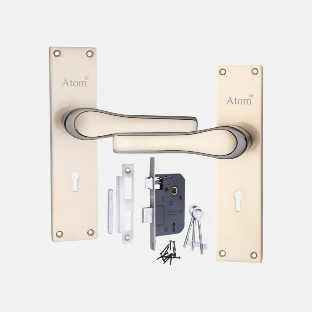 Heavy Duty Zinc Mortise Door Lock, Finish Satin Black (8 inch) (O-43)