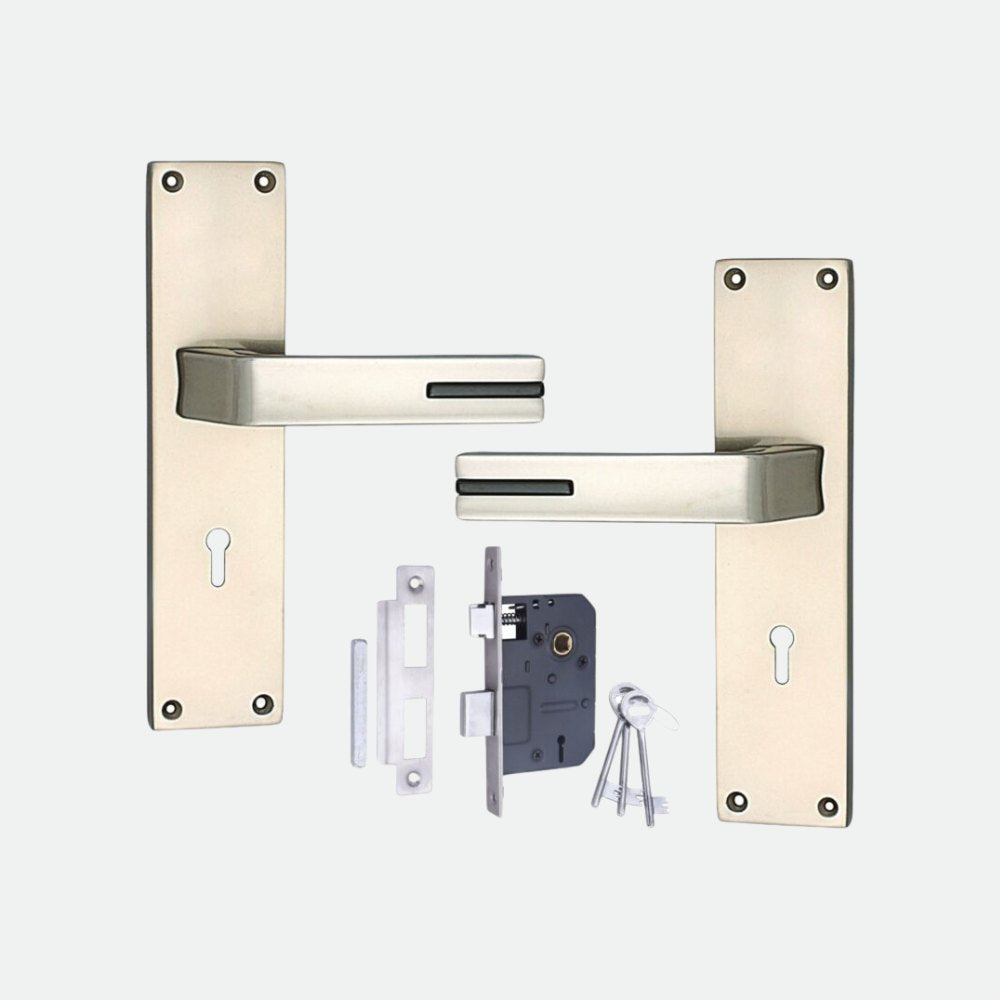 Heavy Duty Zinc Mortise Door Lock, Finish Satin Black (8 inch) (Office O-44)