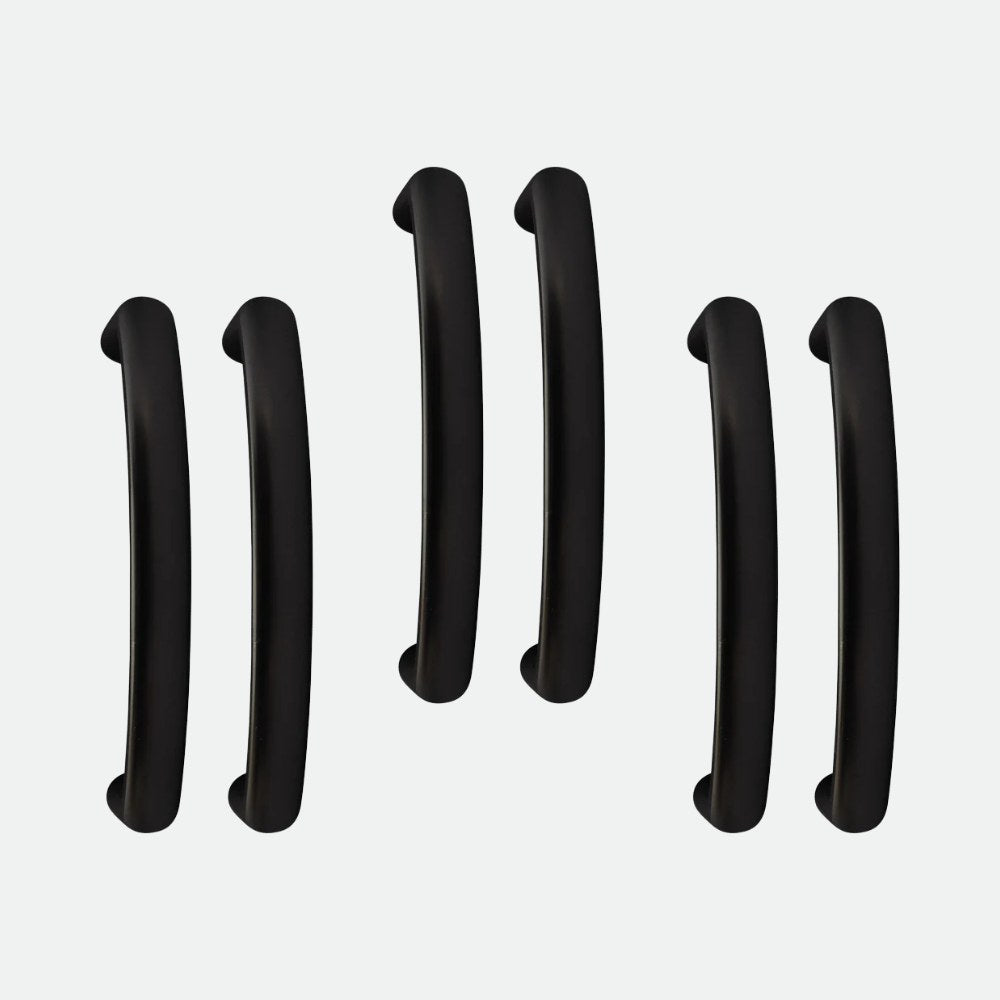 Zinc Cabinet Handle, Finish Black Matt, Brass Antique & CPPT, (6 Pack) (CH536)