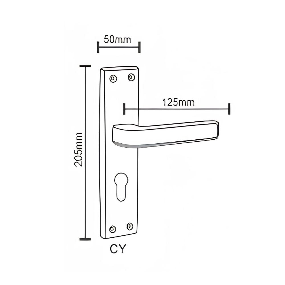 SS/G.O Series Mortice Handle Finish (ZSM-A7)