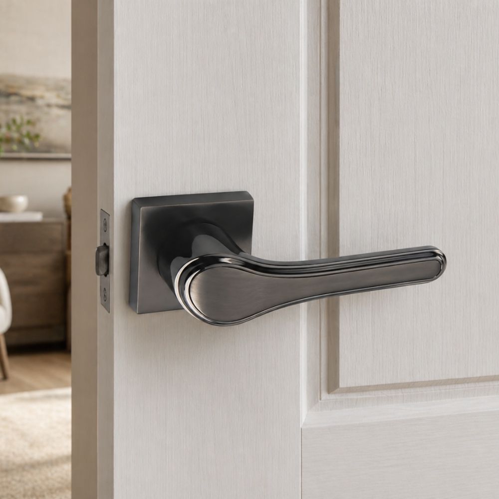 Mortice Rose Zamak/O-series Black Handle (O-58)