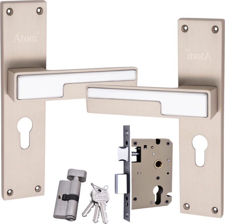 Heavy Duty Zinc Mortise Door Lock, Finish Silver Satin (8 inch) (Office O-47)