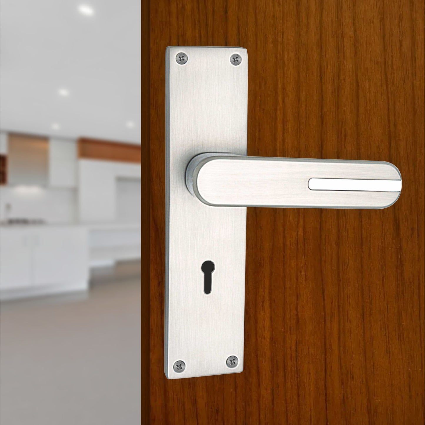 Heavy Duty Zinc Mortise Door Lock, Finish CP Satin (8 inch) (Office O-48)
