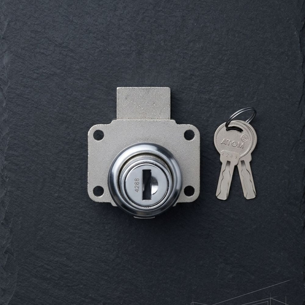 Micro Multipurpose Lock with Brass Wave Key | Cabinet & Drawer Lock