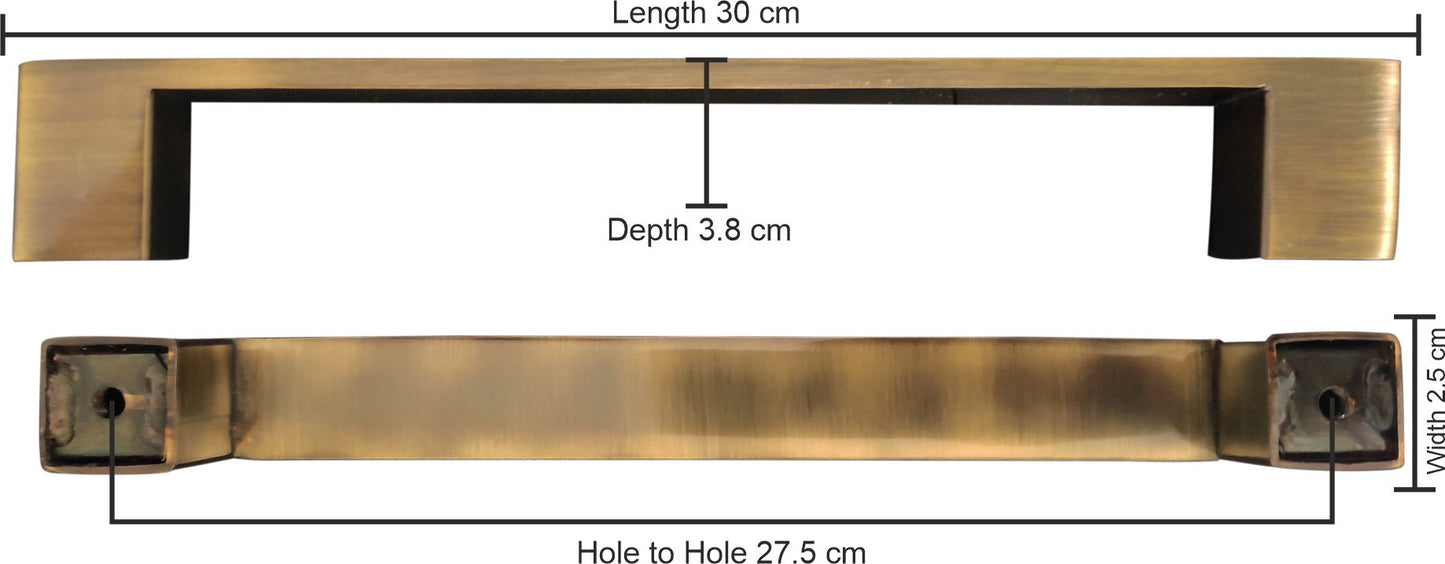 Stainless Steel Pull Handle, Brass Antique & SS Finish (Pack of 1) (PH-PHS05)