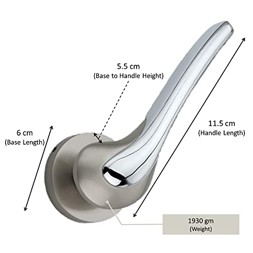 Mortise Rose Door Handle Set with Lock Body, Satin black Finish, 6 Lever Double Stage Lockset for Door (10 Inch) (3 Keys) (O-41Rose)