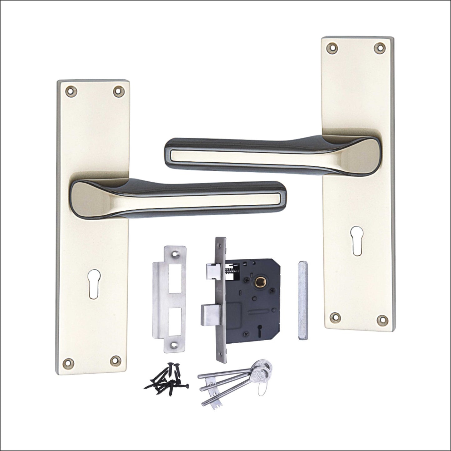 Heavy Duty Zinc Mortise Door Lock, Finish Satin Black (8 inch) (Office O-45)