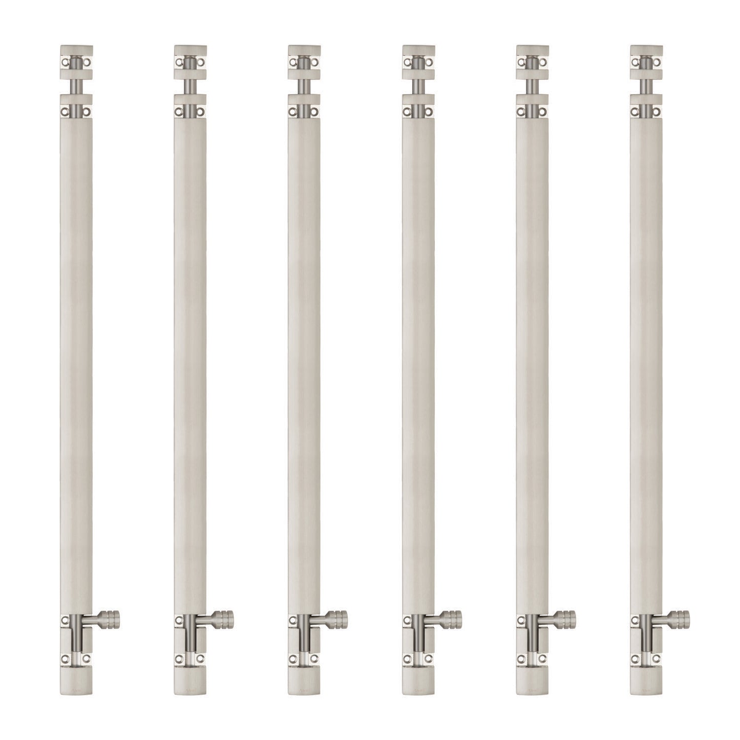 Aluminium Tower Bolt and Steel Rod, Brass Antique Finish, Black, Rose Gold & Silver Satin (Pack of 6) (TB002)