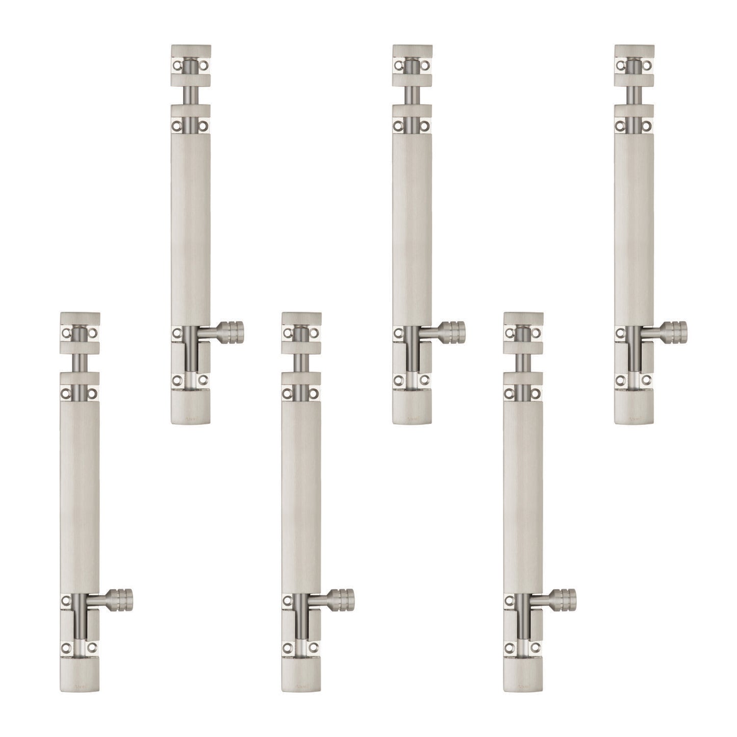 Aluminium Tower Bolt and Steel Rod, Brass Antique Finish, Black, Rose Gold & Silver Satin (Pack of 6) (TB002)